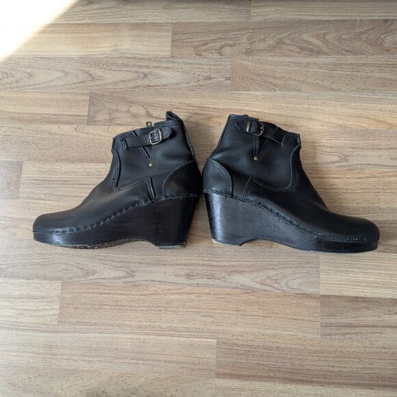 No. 6 Store Leather Clog Boots | Handmade Classic | Black - Picture 2 of 13